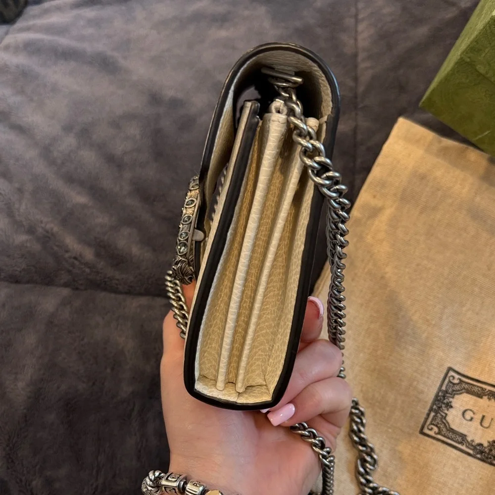 Gucci Dionysus White Leather Wallet On Chain *BRAND NEW*